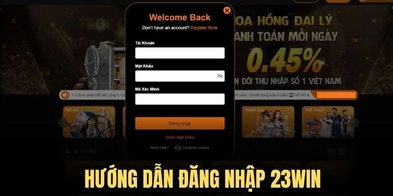 Bet thủ cung cấp chuẩn xác thông tin để đăng nhập 23WIN