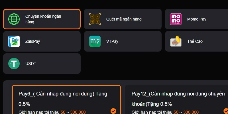 Nạp tiền 23WIN qua ngân hàng siêu tiện lợi